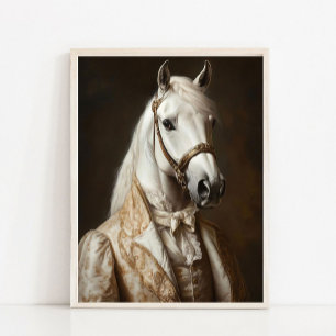 Victoriaans Dierenportret, Koninklijk Witte Paard Poster