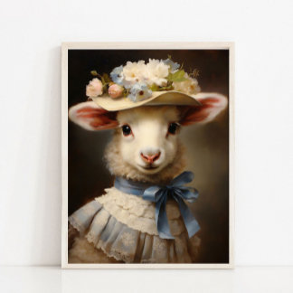 Victoriaans dierenportret, Koninklijke baby schaap Poster