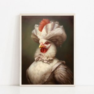 Victoriaans Dierenportret, Koninklijke Dame Kip Vi Poster
