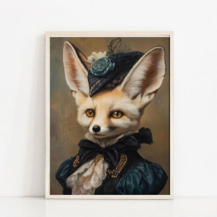 Victoriaans Dierenportret, Koninklijke Dame Vos Vi Poster