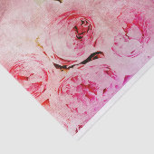  Victoriaans Distress Painted Pink Roses Tissuepapier (Detail)