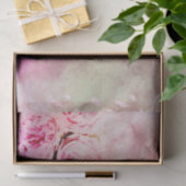  Victoriaans Distress Painted Pink Roses Tissuepapier (Geschenk)
