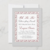 Victoriaans  Diva's Corset Bachelorette Party Kaart (Achterkant)