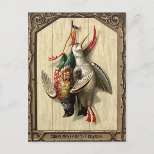 Victoriaans dode kerst briefkaart (Voorkant)