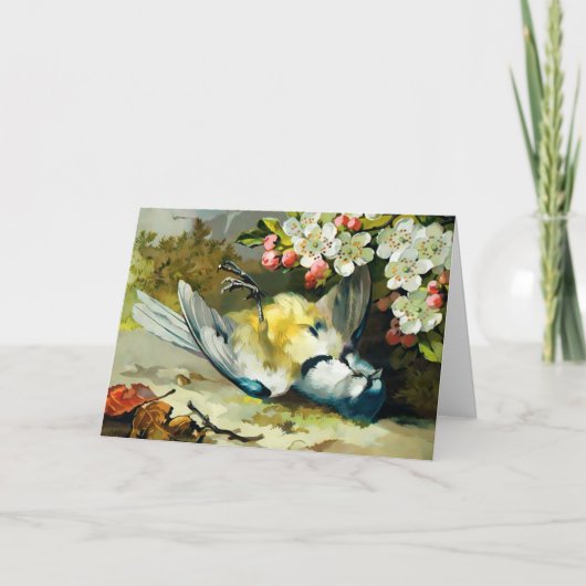 Victoriaans dode kerstkaart feestdagen kaart (Voorkant)