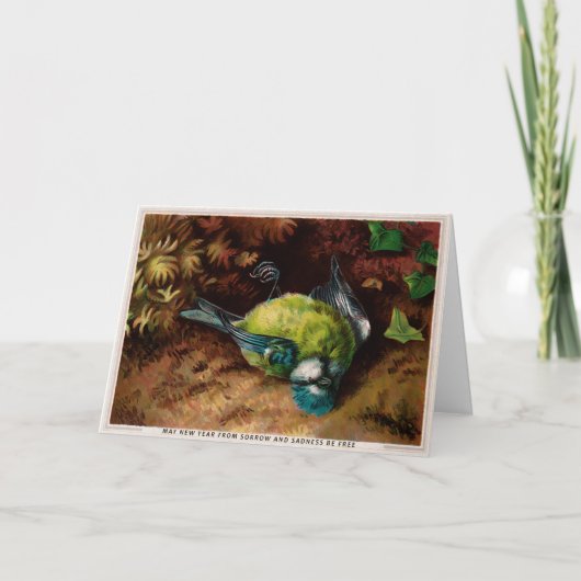 Victoriaans dode kerstkaart feestdagen kaart (Voorkant)