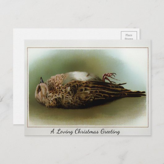  Victoriaans Dodelijke Kerstmis Briefkaart (Voorkant / Achterkant)