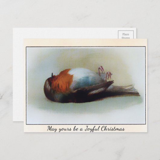  Victoriaans Dodelijke Kerstmis Briefkaart (Voorkant / Achterkant)