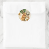 Victoriaans Dog Kerst sticker (Tas)