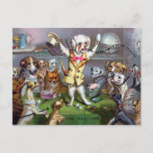 Victoriaans Dog Magician Briefkaart (Voorkant)