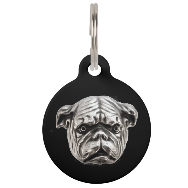 VICTORIAANS DOG PORTRAITS English Bulldog Huisdierpenning (Voorkant)