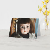 Victoriaans Doll "Francis" blanco Kaart (Gele Bloem)