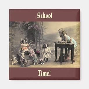  Victoriaans Dolls School Time Fridge Magnet