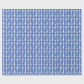 Victoriaans Donau-blauwe sleutels Cadeaupapier (Vlak)