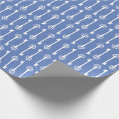 Victoriaans Donau-blauwe sleutels Cadeaupapier (Hoek)