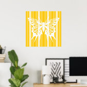 Victoriaans Donau-stroop met vlinder Poster (Thuiskantoor)