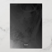 Victoriaans donkergrijs- en goudaccenten sparen de folie uitnodiging (Achterkant)