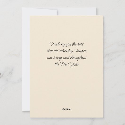 Victoriaans Door Versierd Krans Kerstmis Feestdagenkaart (Achterkant)