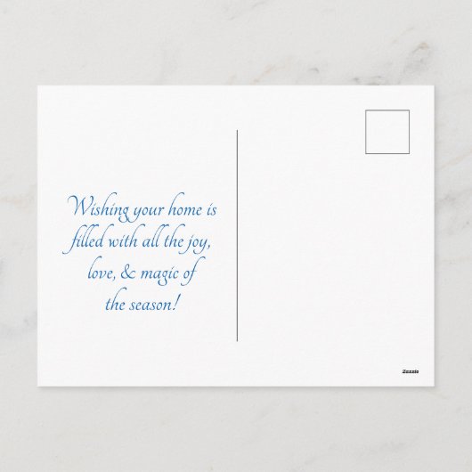 Victoriaans dorpje feestdagenkaart (Achterkant)