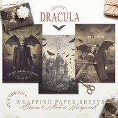 Victoriaans Dracula geïnspireerd Inpakpapier Vel