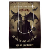 Victoriaans Dracula Gothic Halloween Medium Cadeauzakje (Achterkant)