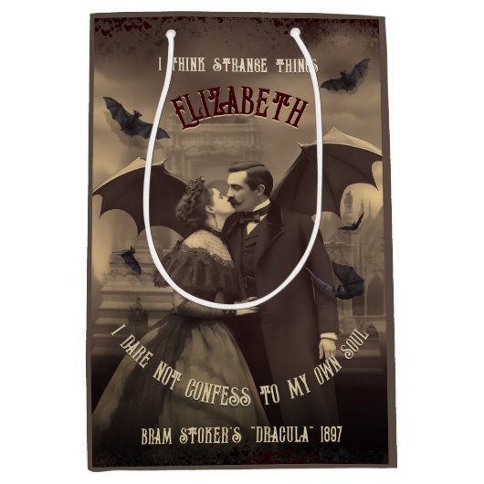 Victoriaans Dracula Passionate Omhelzen Gotische H Medium Cadeauzakje (Voorkant)