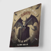 Victoriaans  Dracula Vampier Kiss Gothic Vierkante Klok (Hoek)