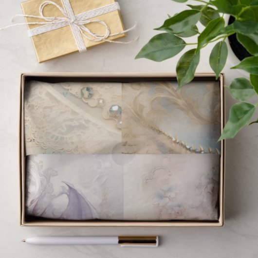 Victoriaans Dragon Series Design 11 Tissuepapier (Geschenk)