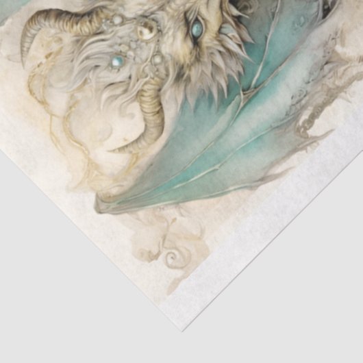 Victoriaans Dragon Series Design 4 Tissuepapier (Detail)