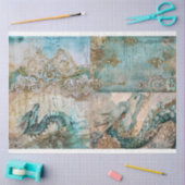 Victoriaans Dragon Series Design 7 Tissuepapier (Craft)