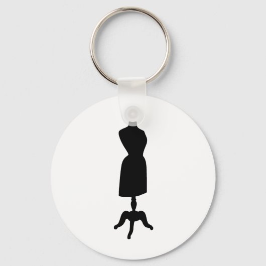 Victoriaans dress-formulier Silhouette Sleutelhanger (Voorkant)