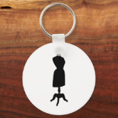 Victoriaans dress-formulier Silhouette Sleutelhanger (Voorkant)