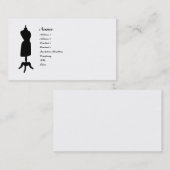 Victoriaans dress-formulier Silhouette Visitekaartje (Voorkant / Achterkant)