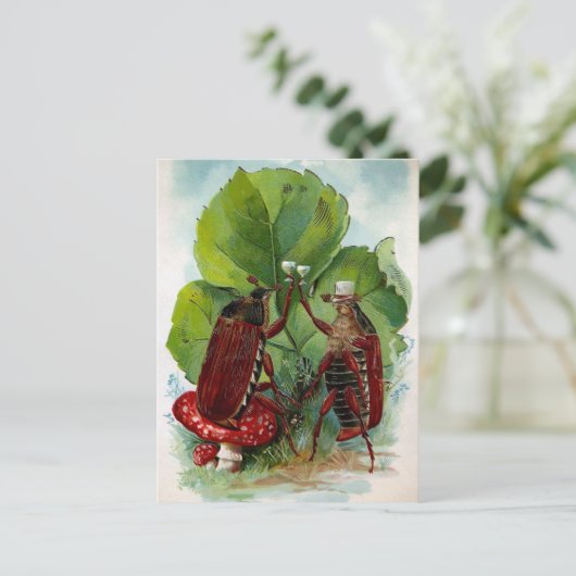  Victoriaans Drink Briefkaart (Staand voorkant)