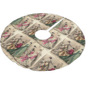 Victoriaans drukker met roze hoes kerstboom rok (Gekanteld)