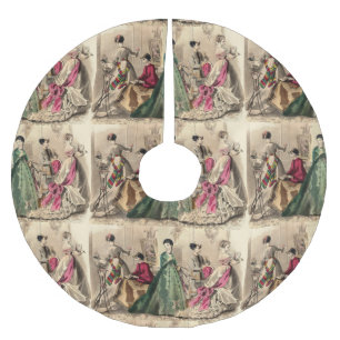 Victoriaans drukker met roze hoes kerstboom rok