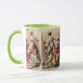 Victoriaans drukker met roze hoes mok (Links)