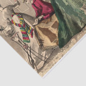 Victoriaans drukker met roze hoes tissuepapier (Detail)