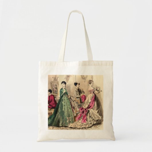 Victoriaans drukker met roze hoes tote bag (Voorkant)