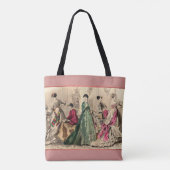 Victoriaans drukker met roze hoes tote bag (Achterkant)