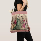 Victoriaans drukker met roze hoes tote bag (Dichtbij)