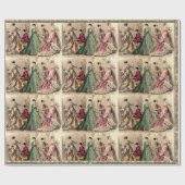 Victoriaans drukker met roze omslagpapier cadeaupapier (Vlak)