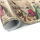 Victoriaans drukker met roze omslagpapier cadeaupapier (Rol Hoek)