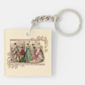 Victoriaans drukker met roze Sleutelhanger (Achterkant)