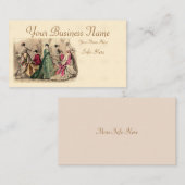 Victoriaans drukker met roze Visitekaartje (Voorkant / Achterkant)