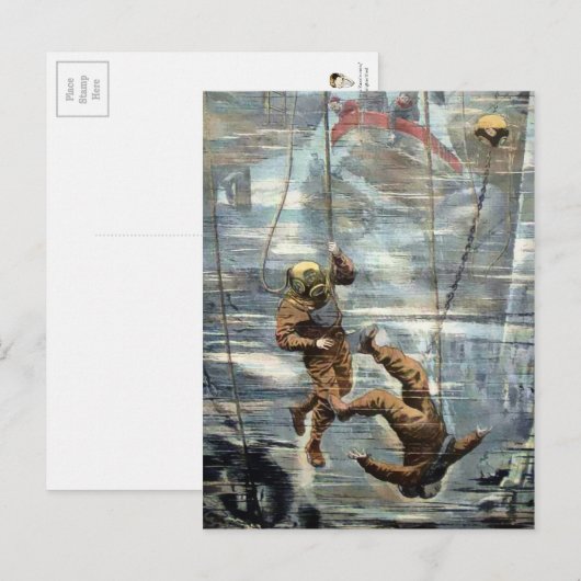  Victoriaans duikers Briefkaart (Voorkant / Achterkant)