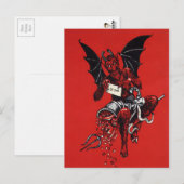  Victoriaans duivel Briefkaart (Voorkant / Achterkant)