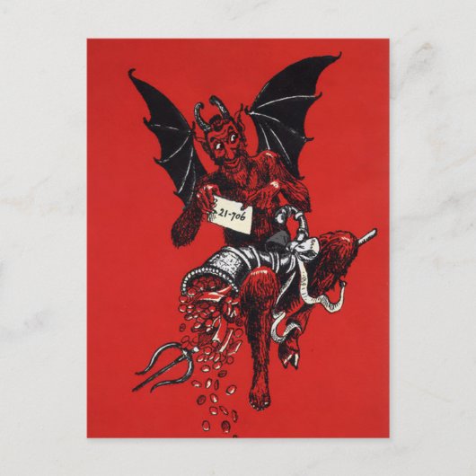  Victoriaans duivel Briefkaart (Voorkant)