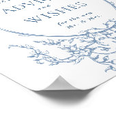 Victoriaans  Dusty Blue Advies & Wishes Poster (Hoek)