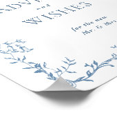 Victoriaans  Dusty Blue Advies & Wishes Poster (Hoek)